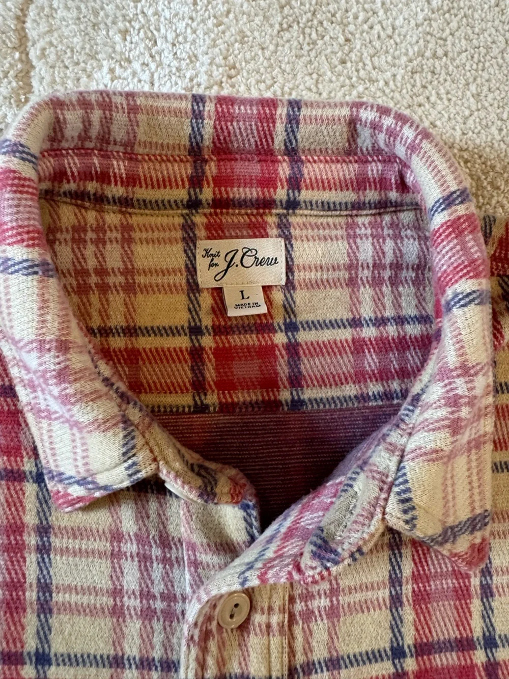 J. Crew Men's ultra soft Plaid Button-Down Shirt